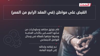 القبض على مواطن سعودي لارتكاب أفعالاً مشينة للآداب وتوثيقها عبر منصات التواصل الاجتماعي